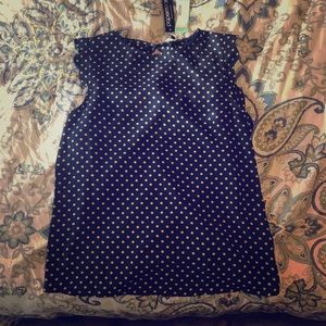Womens Papermoon polkadot blouse--XS